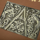 Spina dorsale rotonda di legno di lusso avvolta di cuoio dei contenitori di regalo con il logo del metallo 3D