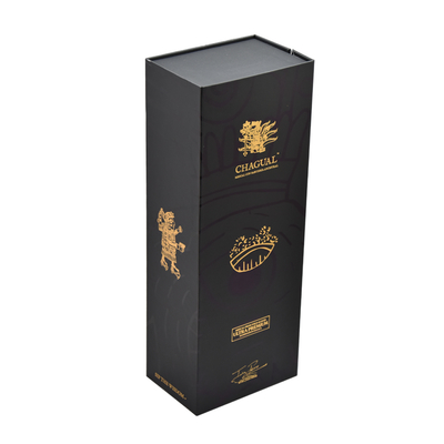 comprare Scatola per imballaggio vino in carta magnetica nera con logo stampato personalizzato e rivestimento in spugna goffrata online manufacture
