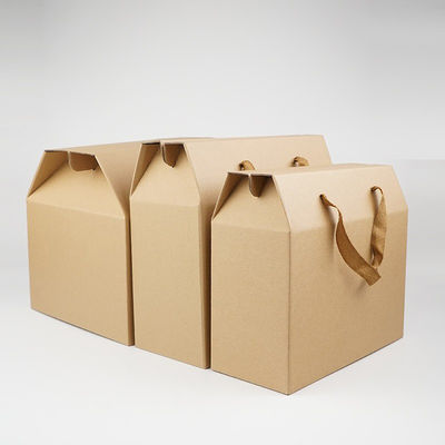 comprare Eco-Friendly Custom Logo Printed Corrugated Cardboard Mailer Box Gift Box With Handle online manufacture