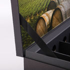 Carta nera rigida di Tailered con il contenitore d'imballaggio di vino della bottiglia di struttura 6 con l'inserzione del cartone