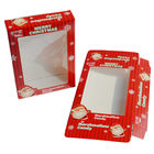 Natale d'imballaggio del PVC dei contenitori CMYK di piccolo cartone dell'avorio della carta della finestra del cioccolato