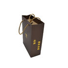 Stagnola di oro di carta su ordinazione amichevole del mestiere dei sacchetti della spesa 210gsm di Eco con la maniglia della corda del cotone
