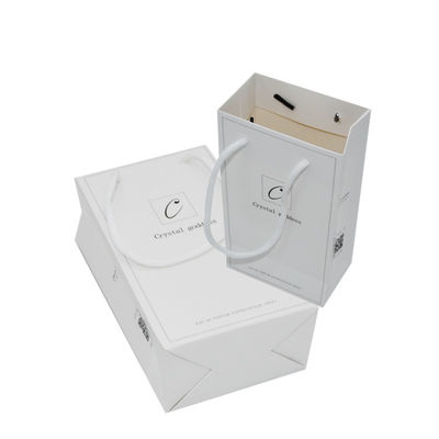 comprare Borse bianche del certificato di carta su ordinazione dei sacchetti della spesa ISO9001 di promozione online manufacture
