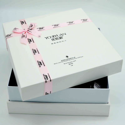 comprare contenitori di regalo di lusso bianchi 300g scatola d'imballaggio di cura personale del MDF Skincare di 30cm x di 30cm con il nastro online manufacture