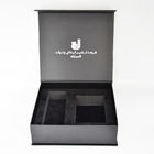 Il nero su ordinazione magnetico rigido di cuoio della carta da imballaggio del contenitore di regalo dell'unità di elaborazione con EVA Inlay Metal Logo