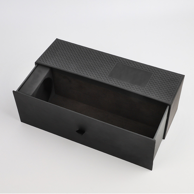 comprare Cartone che fa scorrere la scatola di cartone d'imballaggio di spirito di lusso nero del vino di iso della scatola del cassetto online manufacture