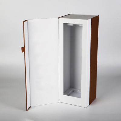 comprare contenitore di carta d'imballaggio di vino di Flip Top Rose Gold del cartone di Gin Rigid Magnetic Gift Box del contenitore di singola bottiglia della vodka online manufacture