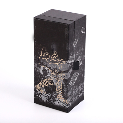 comprare L'argento magnetico rigido decorativo del contenitore di regalo sventa il singolo contenitore di bottiglia di vino di spirito della vodka della bottiglia online manufacture