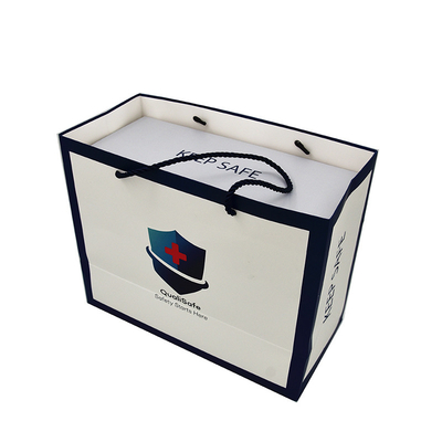 Shopping bag in carta stampata personalizzata CDR riciclabile CMYK PMS con manici in corda