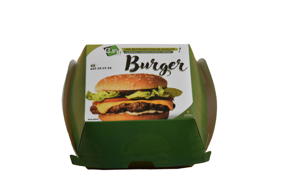 I contenitori ondulati di un pezzo di bollettino del FSC fanno festa Mini Burger Boxes