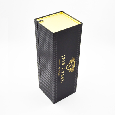 Boutique Cartone pieghevole Red Wine Gift Box Bottiglia di vino e vetro Box regalo colore marrone