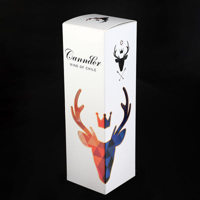 contenitore di regalo della bottiglia di vino 250g Artpaper pieghevole singolo Champagne Whisky Alcohol Packaging Box