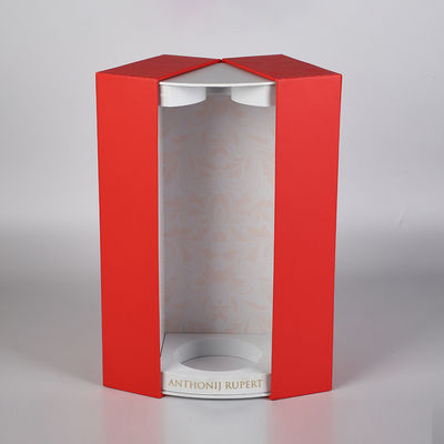 Contenitore d'imballaggio di vino del regalo del cartone rigido magnetico della chiusura della doppia porta con il supporto e la protezione dell'inserzione di EVA