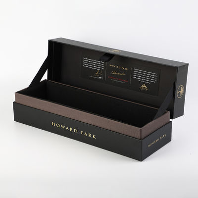 La stagnola di oro ha personalizzato il whiskey Brandy Boxes Packing della scatola di Gin Single Wine Bottle Gift