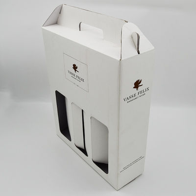 Bottiglia rossa di Gin Handle For 2 del whiskey del contenitore di regalo della bottiglia di vino bianco del cartone