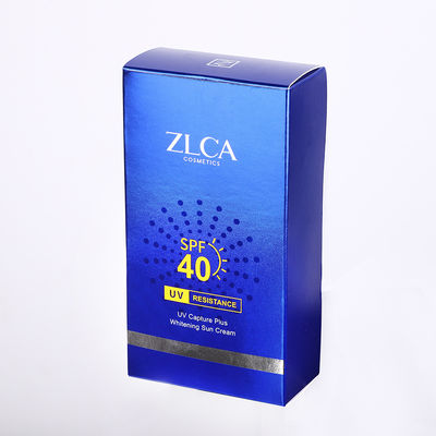 Le scatole d'imballaggio cosmetiche di Sunblock affrontano il rivestimento UV d'imballaggio crema della protezione ondulata
