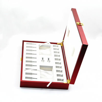 MDF provvisto di cardini di lusso di legno dei contenitori di regalo il piccolo ha avvolto il cuoio dell'unità di elaborazione