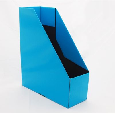 Laminazione lucida blu di Collapsibile EN71 del piano 340mm del desktop di archivio dell'organizzatore ondulato di stoccaggio
