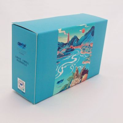 Il bollettino ondulato di carta blu di ISO9001 CMYK inscatola Toy Boxes su ordinazione