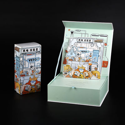 La scatola di cartone rigida di lusso di pop-up 3D del FSC di forma del libro per i magneti della bottiglia di vino agita il pannello